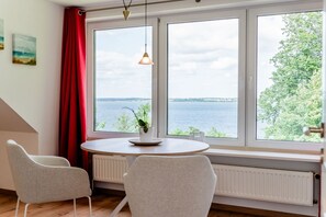 Dining - Holiday Home 'Seeblick' with Sea View, Private Terrace and Wi-Fi (Langballig)