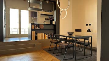 Superior Penthouse, City View | Private kitchen