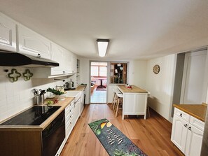 Fridge, oven, stovetop, dishwasher