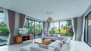 Luksusvilla, 4 soverom, privat basseng | Oppholdsrom