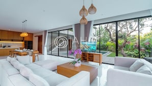 Luksusvilla, 4 soverom, privat basseng | Oppholdsrom