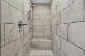 Shower, hair dryer, towels - La Perla Azul | Oceanfront | Dog Friendly | Hot Tub (North Topsail Beach)