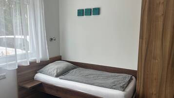 Een strijkplank/strijkijzer, gratis wifi