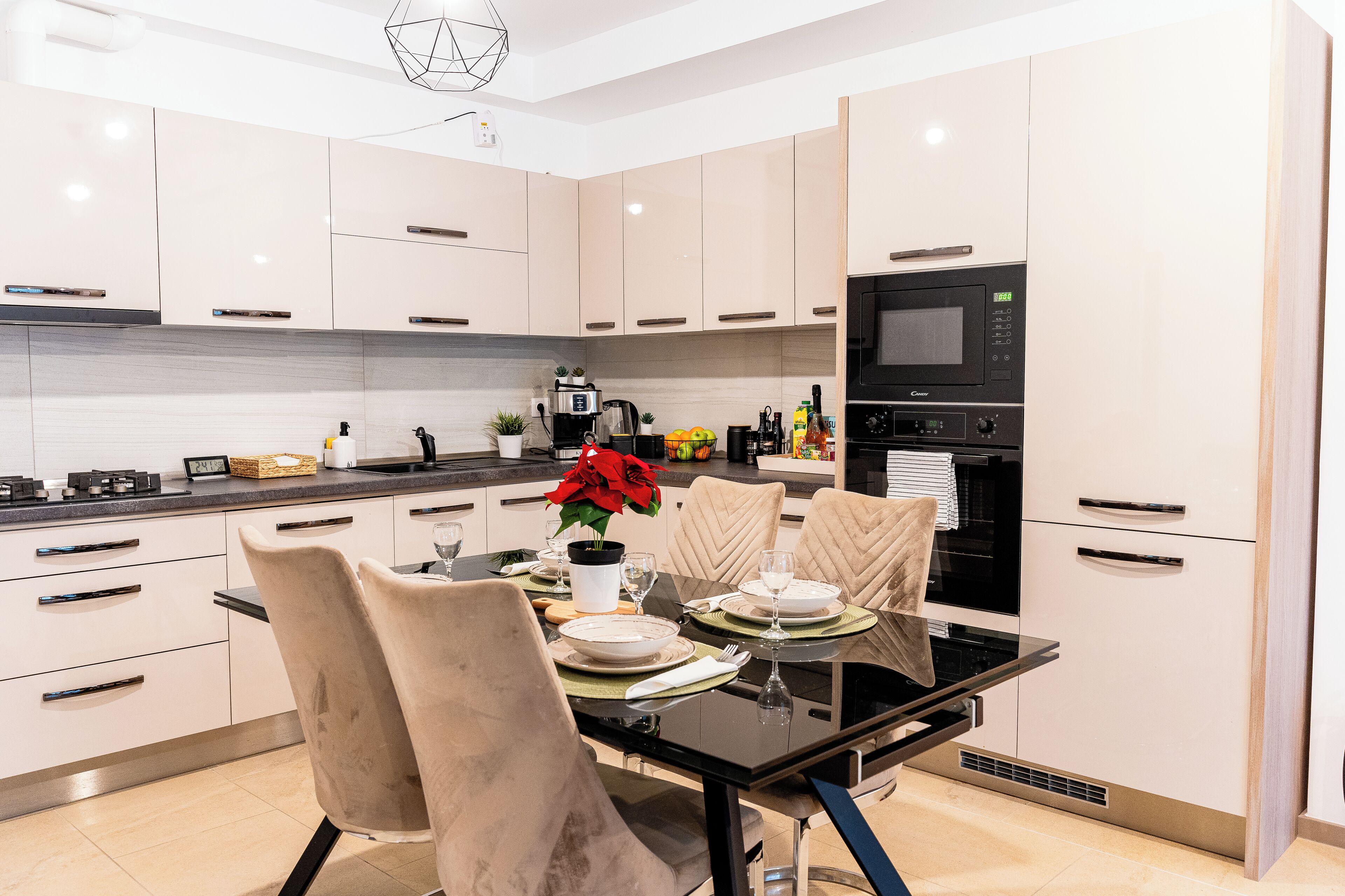 Microwave, oven, stovetop, dishwasher