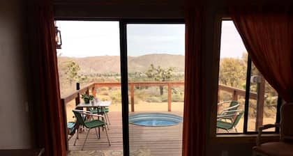 Romantic Yucca Valley Cabin with Hot Tub