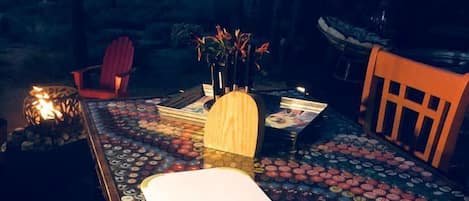 屋外ダイニングエリア