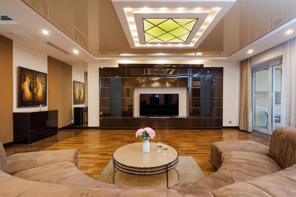Luxury Apartment | Living area | 50-inch flat-screen TV with cable channels