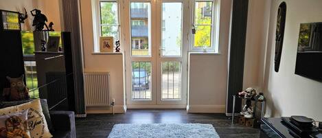 TV, DVD player, stereo