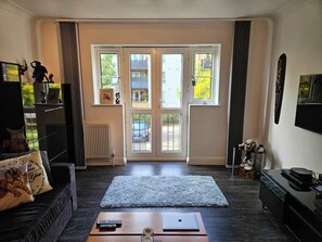 TV, DVD player, stereo