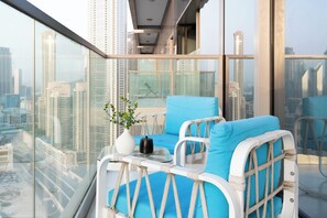 Deluxe-Apartment, 2 Schlafzimmer, Balkon | Terrasse/Patio