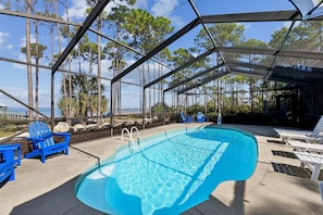 A heated pool