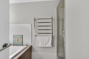 Hair dryer, towels