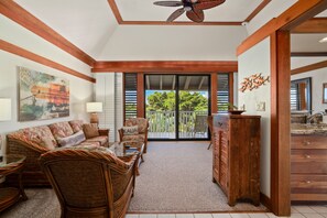 Living area - Kauai Kiahuna Plantation #418 1 Bedroom Condo (Koloa)