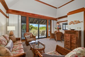 Living area - Kauai Kiahuna Plantation #418 1 Bedroom Condo (Koloa)