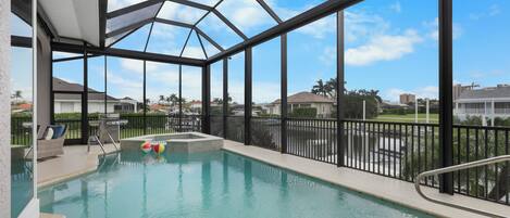 A heated pool
