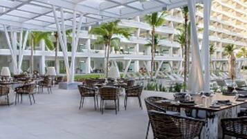 Outdoor banquet area