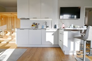 Fridge, oven, stovetop, dishwasher