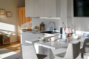 Fridge, oven, stovetop, dishwasher
