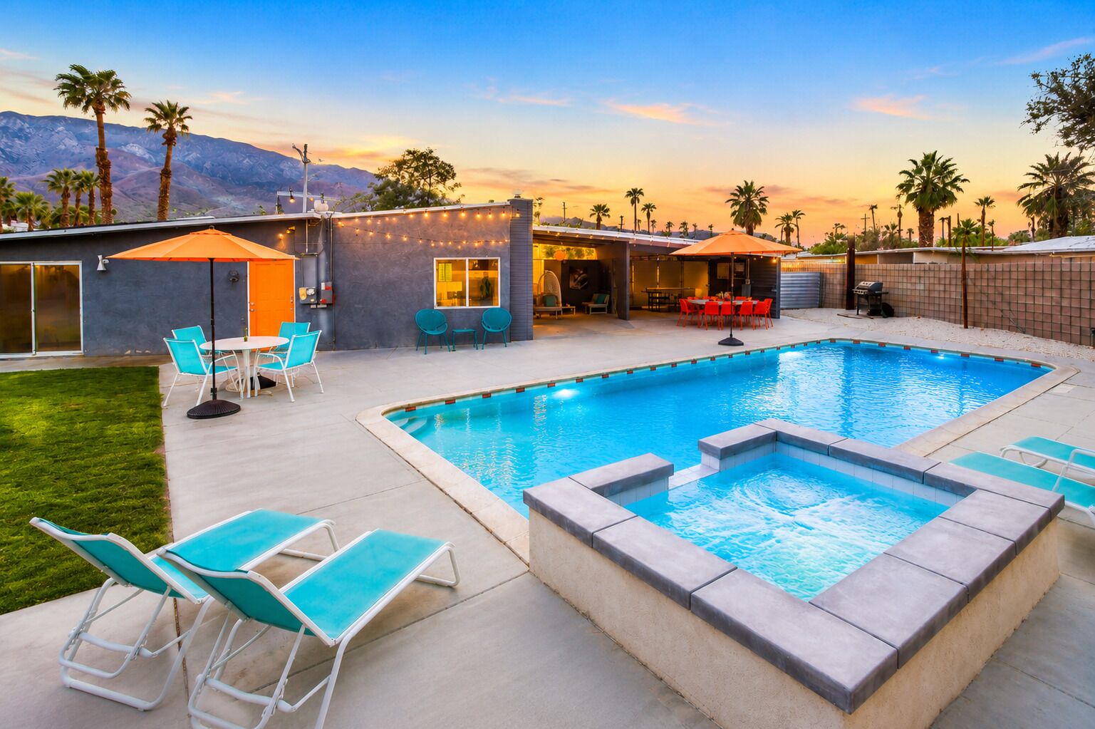 A heated pool