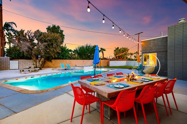 A heated pool
