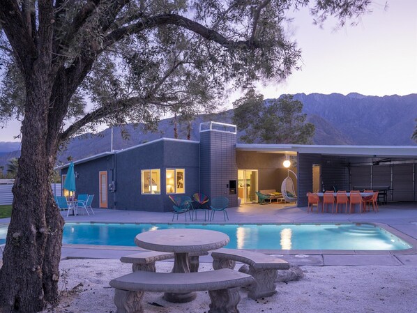 A heated pool