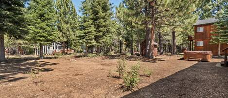 Hus, flere senger, terrasse, hageutsikt (Cozy Aspen Haven) | Utsikt fra rommet