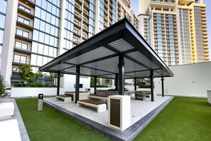 屋外ダイニングエリア