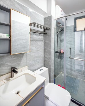 Handdoeken, zeep, toiletpapier