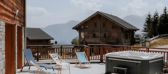 Chalet 'Salt Lake' avec vue sur la montagne, terrasse privée et Wi-Fi