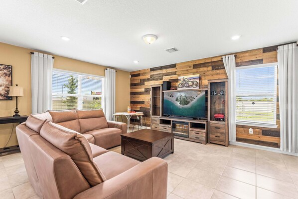 House, Multiple Beds, Patio, Garden View (Happy Daze) | Living area | 42-inch flat-screen TV with digital channels