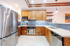 Microwave, stovetop, dishwasher