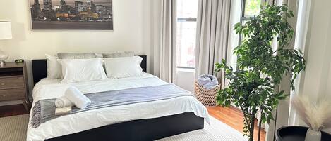 2 dormitorios, tabla de planchar con plancha, wifi y ropa de cama