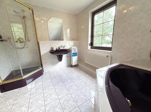 Dusche, Haartrockner, Handtücher