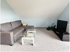 TV - Apartment 'Haus schöne Aussicht bei Chemnitz' with Mountain View, Balcony and Wi-Fi (Chemnitz)