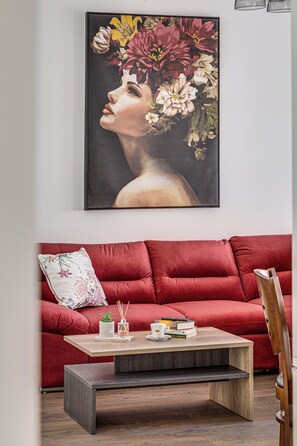 Apartment, 2 Bedrooms, Balcony | Living area