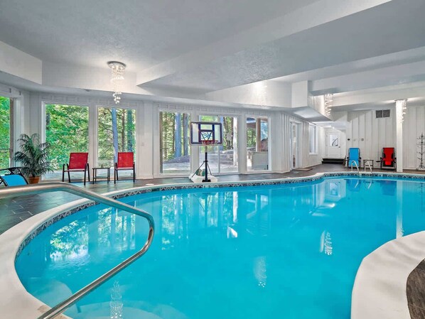 A heated pool