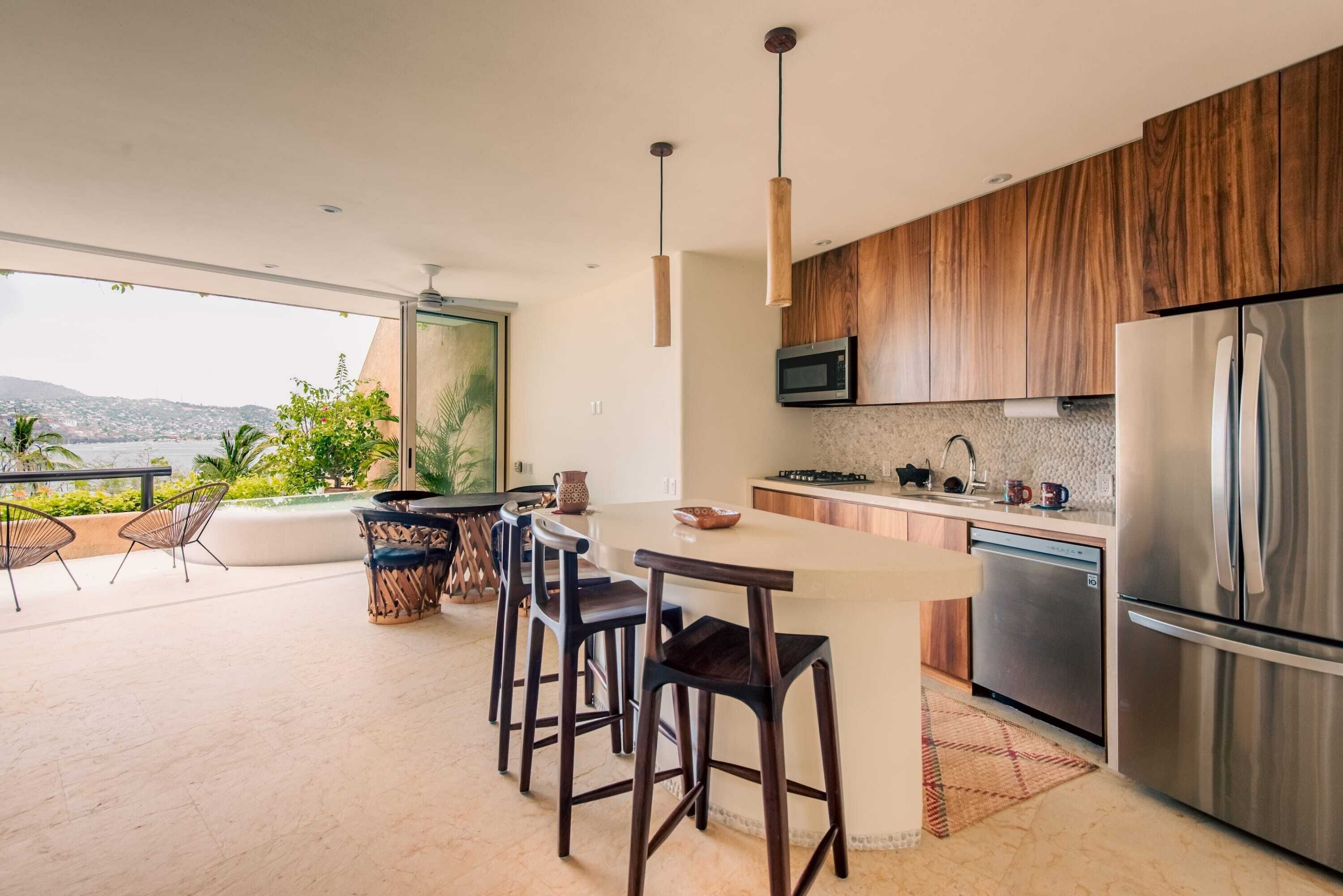 Apartemen, balkon, pemandangan pantai | Dapur pribadi