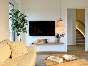 Smart TV, fireplace