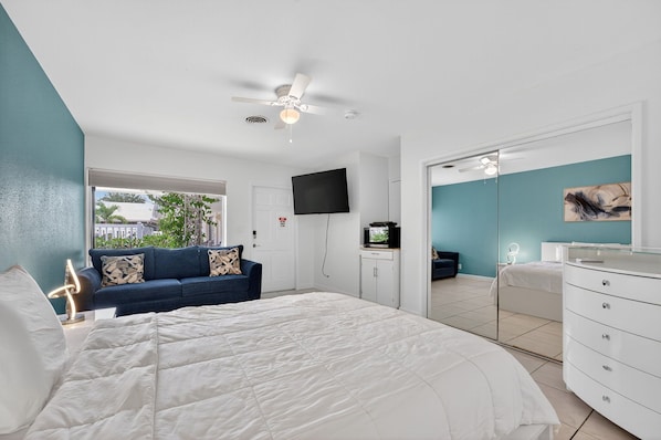 1 bedroom, iron/ironing board, Internet, bed sheets