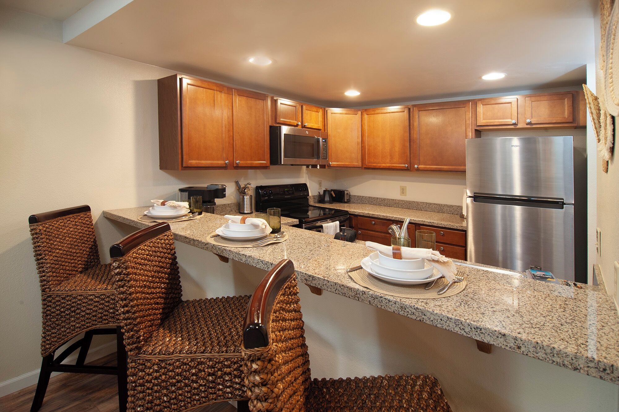 Microwave, oven, stovetop, dishwasher