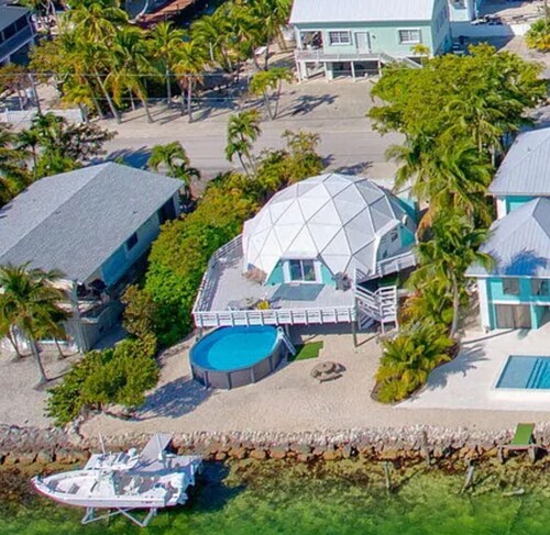 Unique Waterfront Dome Home with Dock & Pool – Little Torch Key