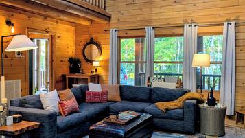 Smart TV, fireplace, computer monitors, printers