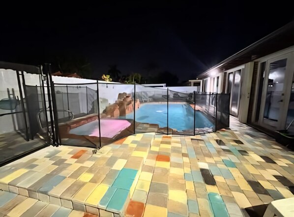 A heated pool