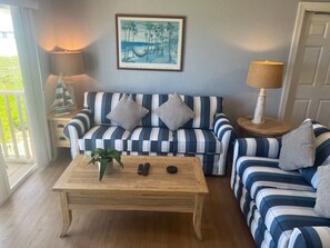 Deluxe Condo, 1 Bedroom, Balcony, Oceanfront | Living area - Berkshire Beach Club (Deerfield Beach)