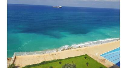 Silvia's romantic Byblos beachfront Duplex with an amazing sea view