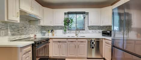 Microwave, oven, stovetop, dishwasher