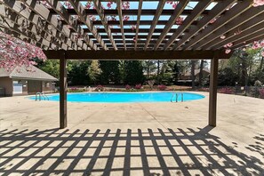 Outdoor pool - 3BD Pinehurst Golf & Family Retreat on Course No 5. Near Village & Fair Barn. (Pinehurst)