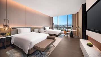 Chambre Deluxe, 2 lits une place | Couette en duvet d'oie, articles gratuits dans le mini-bar