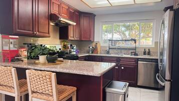 Microwave, oven, stovetop, dishwasher