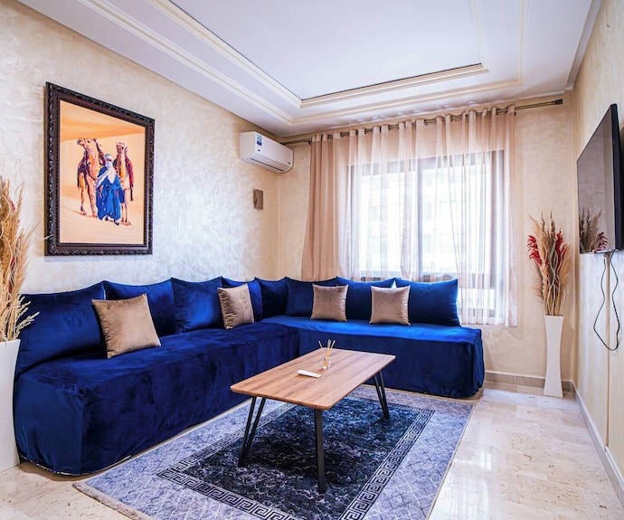 Bright 2-bedroom, 2-bath Apartment For Families Or Groups, With Space, Comfort, Two Full Bathrooms, And An Unbeatable Tangier Location Just Two Minutes From The Train Station And Mall. - 丹吉爾